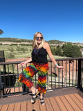 Women's Reverse Capri Palazzo Pants Medium