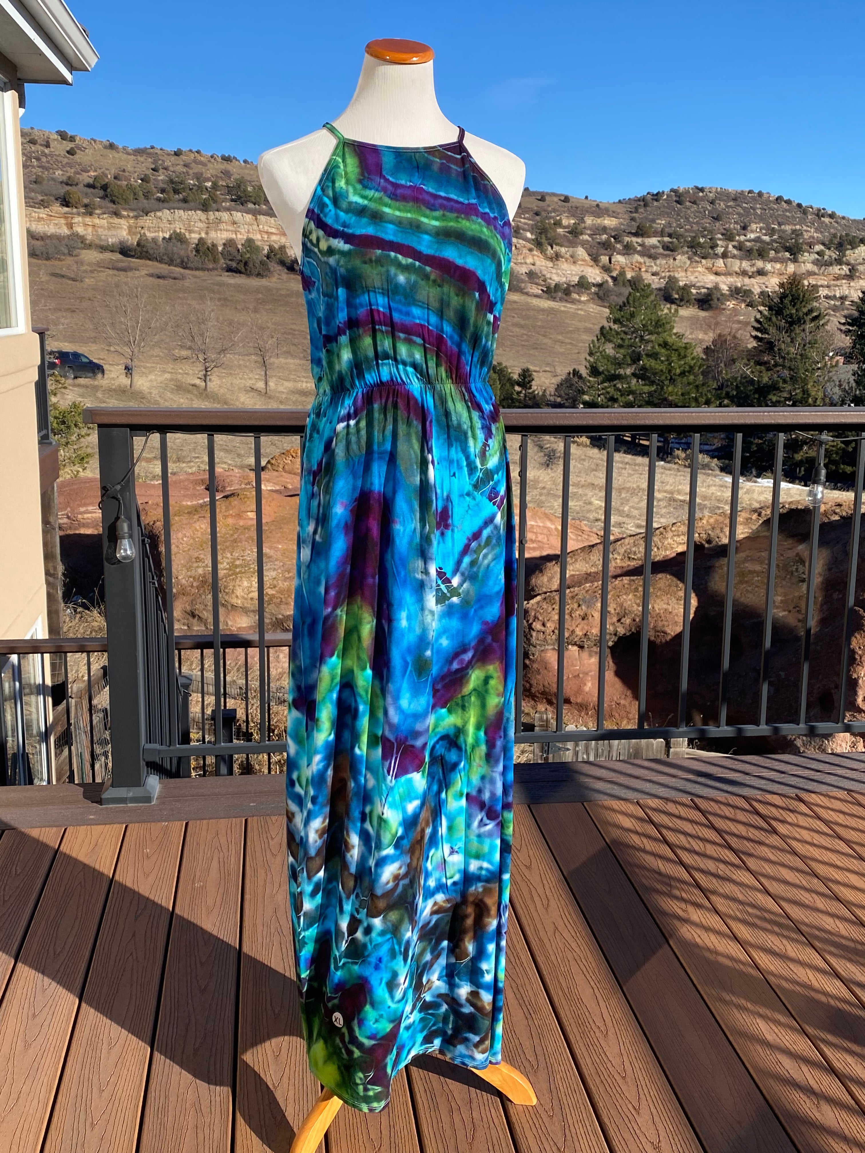 Rayon Maxi Dress X-Large | Slipknot Tie Dyes Rayon Maxi Dress X-Large | Slipknot Tie Dyes